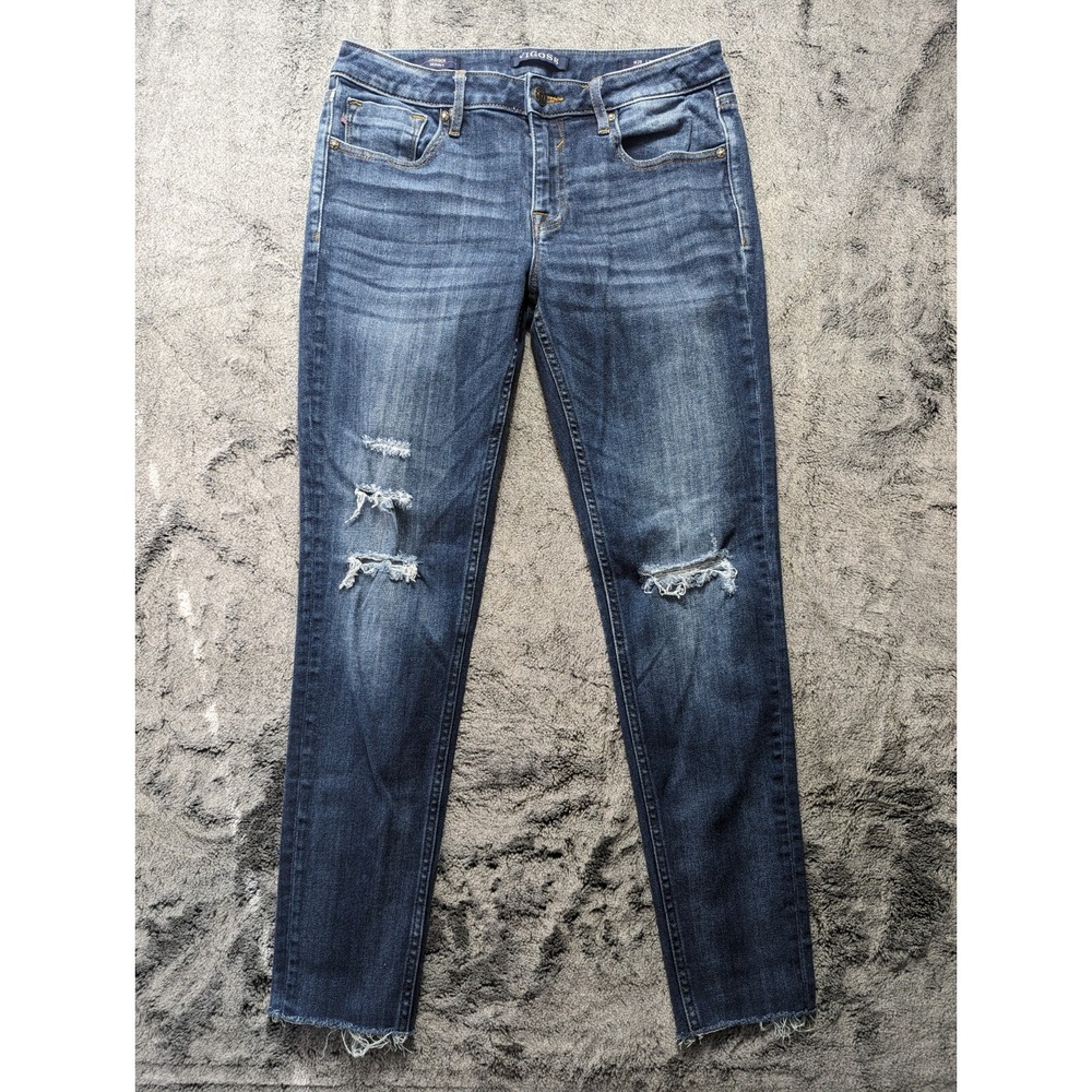 Vigoss Jagger Skinny Classic Fit Jeans Women's Size 29 Medium Wash Distressed